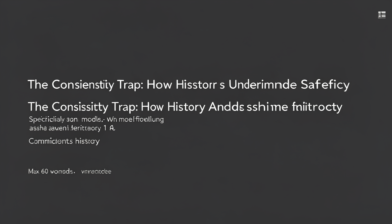 The Consistency Trap: How History Anchors Undermine Safety