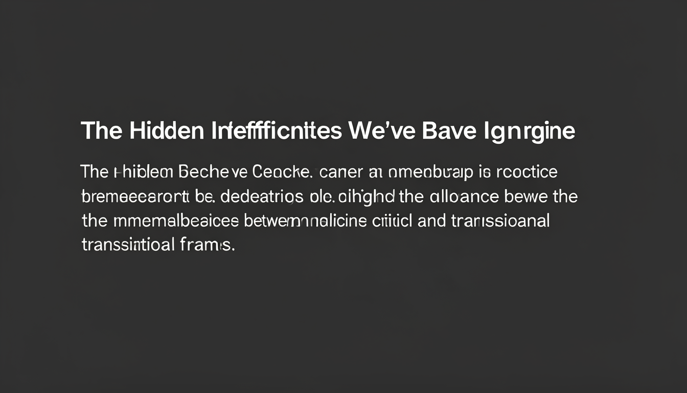 The Hidden Inefficiencies We've Been Ignoring