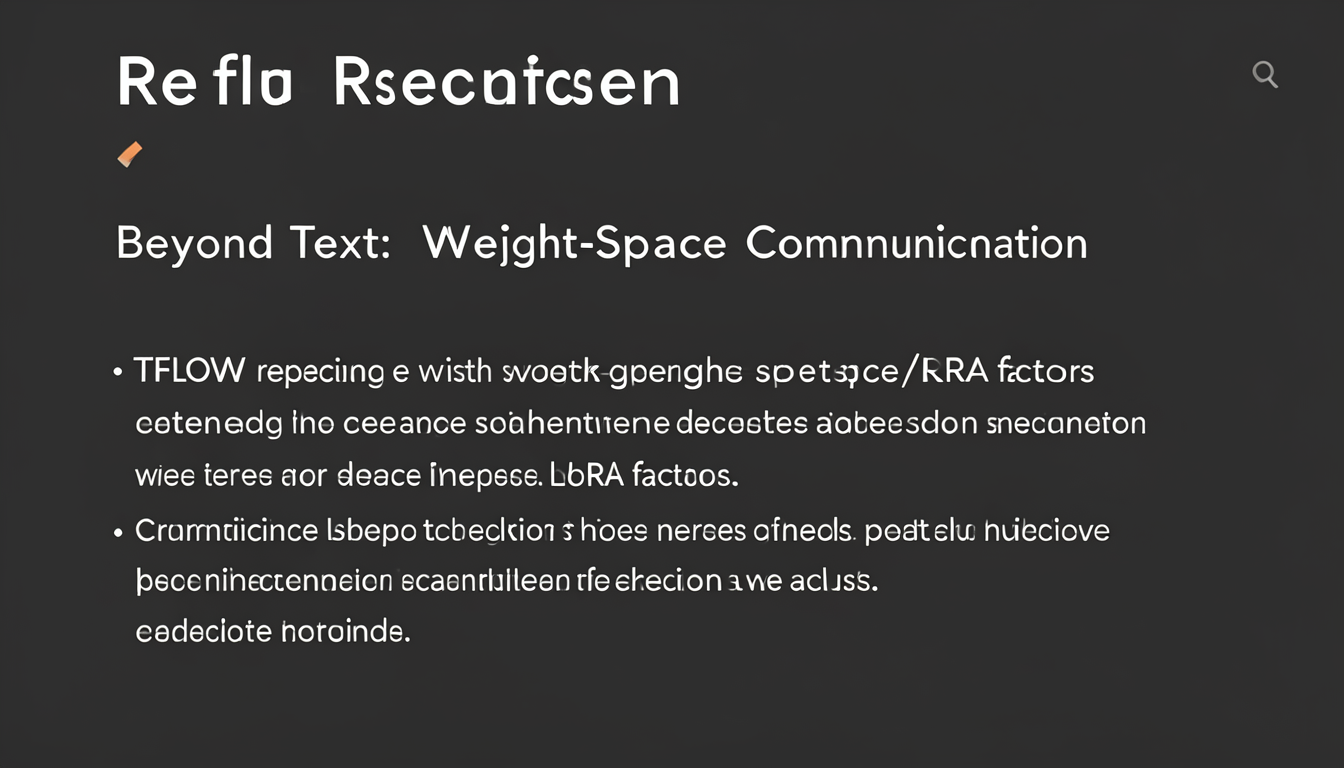 Beyond Text: Weight-Space Communication