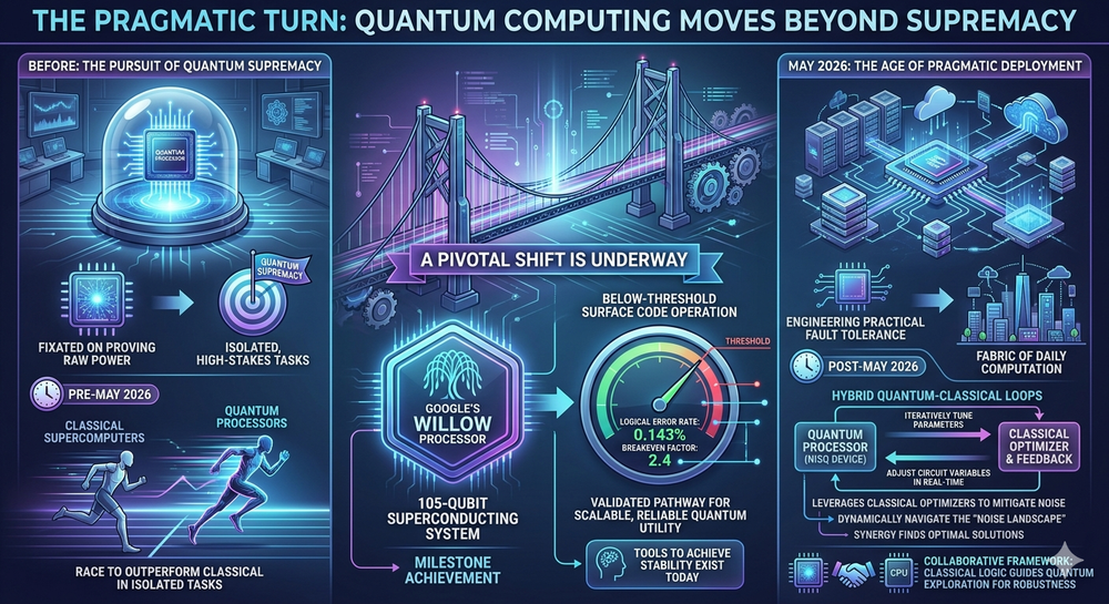 The Pragmatic Turn: Quantum Computing Moves Beyond Supremacy